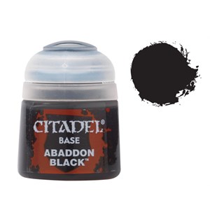 Citadel Paint Base Abaddon Black Tilsvarer P3 Thamar Black 